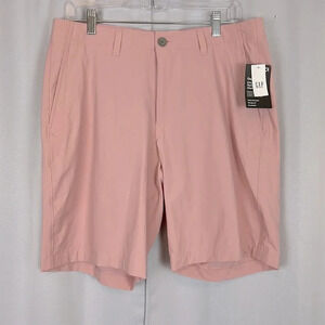 NWT‎ Gap Fit Performance Pink Khakis Stretchable Waist Short Size 33